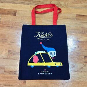 NWOT Kiehls Limited Edition Navy Blue Canvas Tote